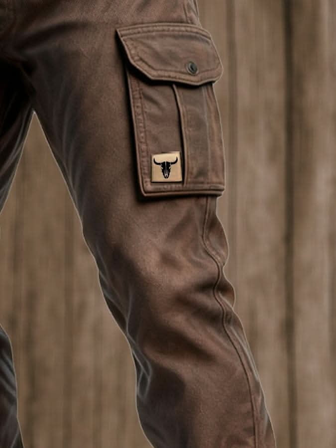 Miles™ | Pantalón de trabajo de lona para hombre con bolsillos cargo