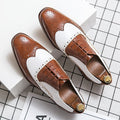 Oliver™ | Zapatos oxford brogue bicolor de piel con cordones