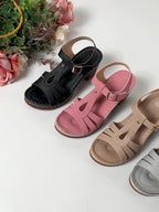 Eliza™ | Sandalias de tacón ancho con hebilla ajustable