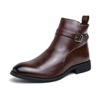 Asher™ | Botines Chelsea de piel con cremallera lateral