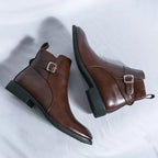 Asher™ | Botines Chelsea de piel con cremallera lateral