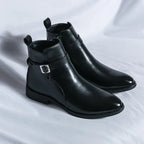 Asher™ | Botines Chelsea de piel con cremallera lateral