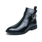 Asher™ | Botines Chelsea de piel con cremallera lateral