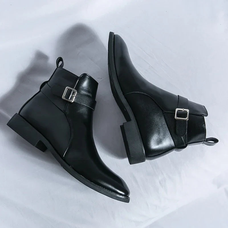 Asher™ | Botines Chelsea de piel con cremallera lateral