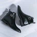 Asher™ | Botines Chelsea de piel con cremallera lateral