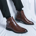 Asher™ | Botines Chelsea de piel con cremallera lateral