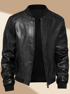 James™ | Cazadora bomber de polipiel con cremallera