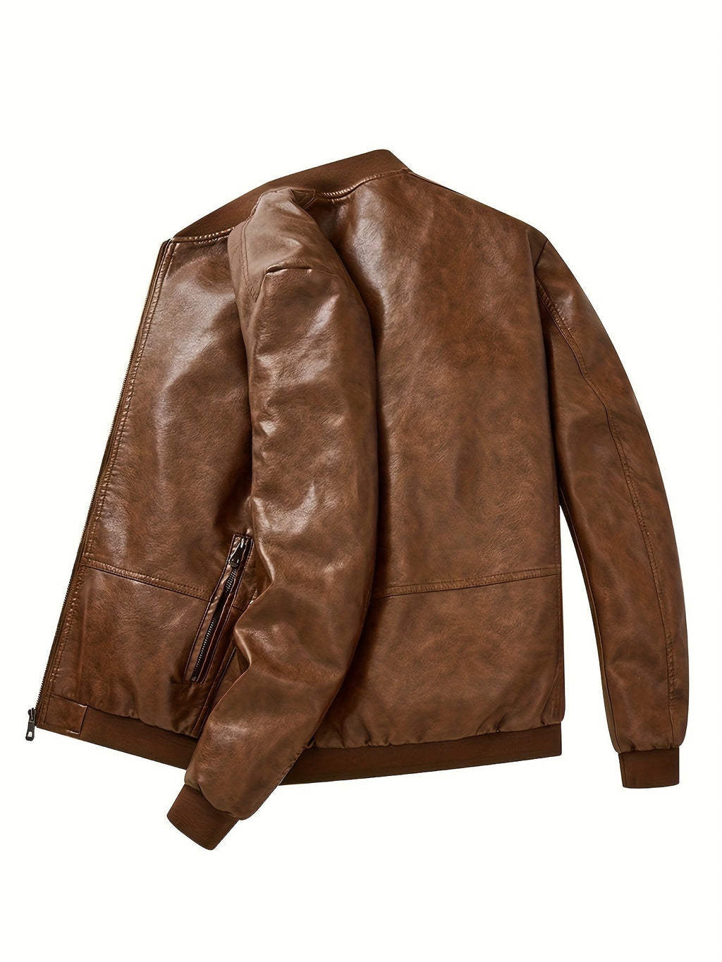 James™ | Cazadora bomber de polipiel con cremallera