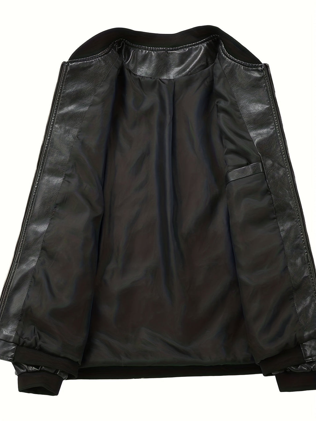 James™ | Cazadora bomber de polipiel con cremallera