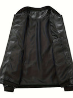 James™ | Cazadora bomber de polipiel con cremallera