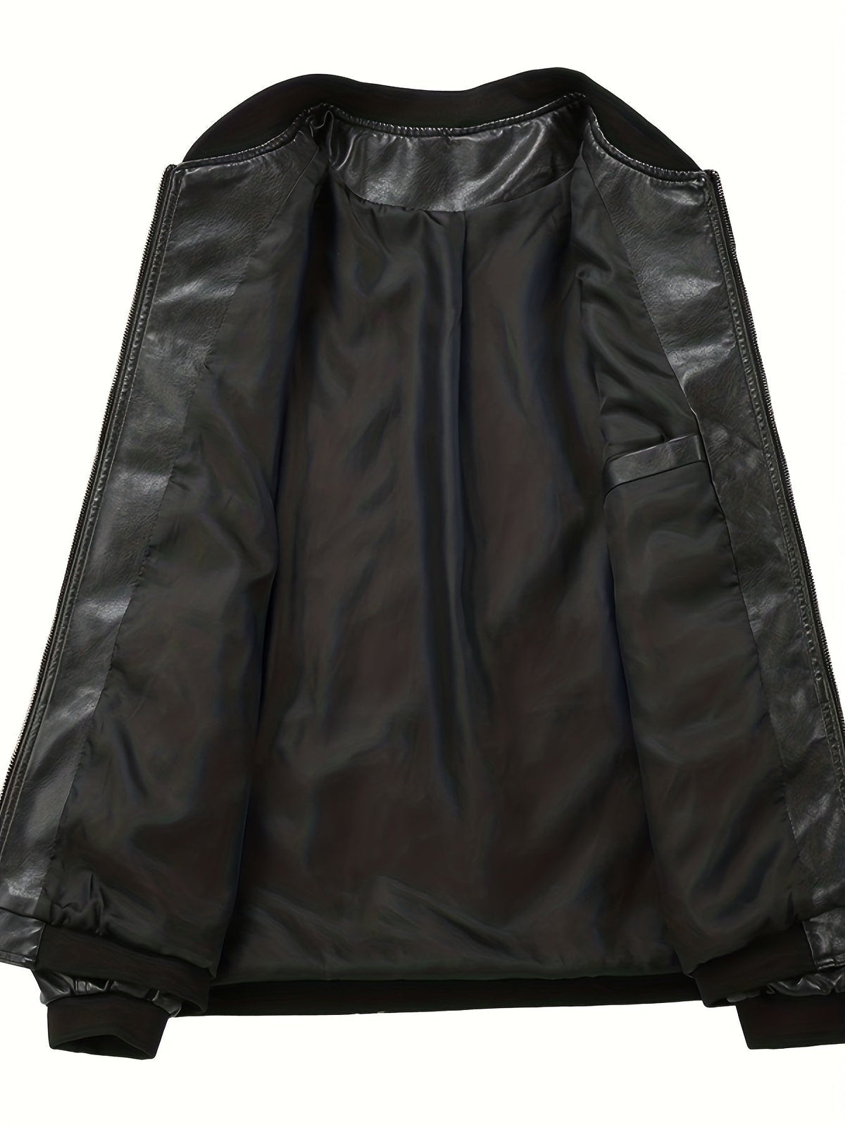 James™ | Cazadora bomber de polipiel con cremallera