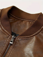 James™ | Cazadora bomber de polipiel con cremallera