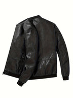 James™ | Cazadora bomber de polipiel con cremallera