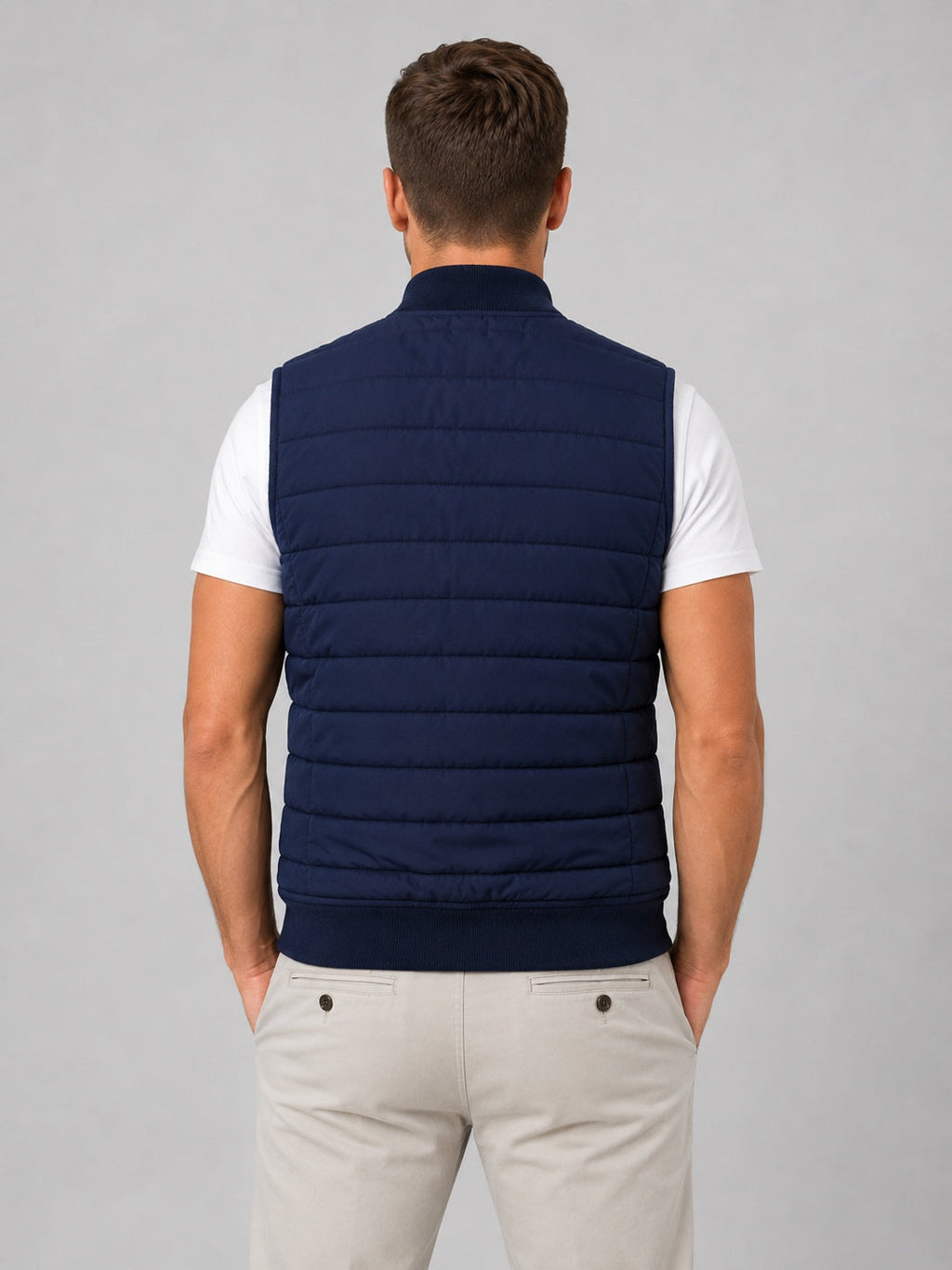 Miles™ | Chaleco acolchado de hombre con cuello alto y cremallera