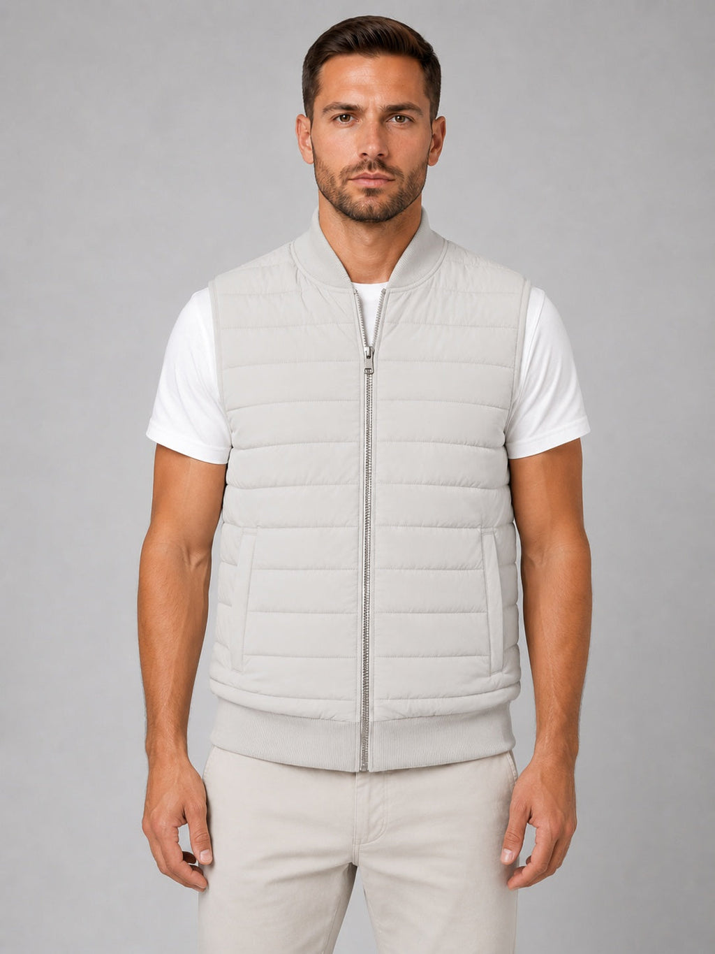 Miles™ | Chaleco acolchado de hombre con cuello alto y cremallera