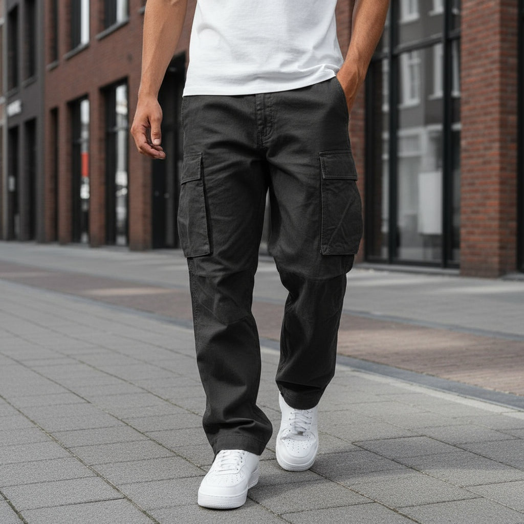 Gavin™ | Pantalón cargo ancho con bolsillos laterales