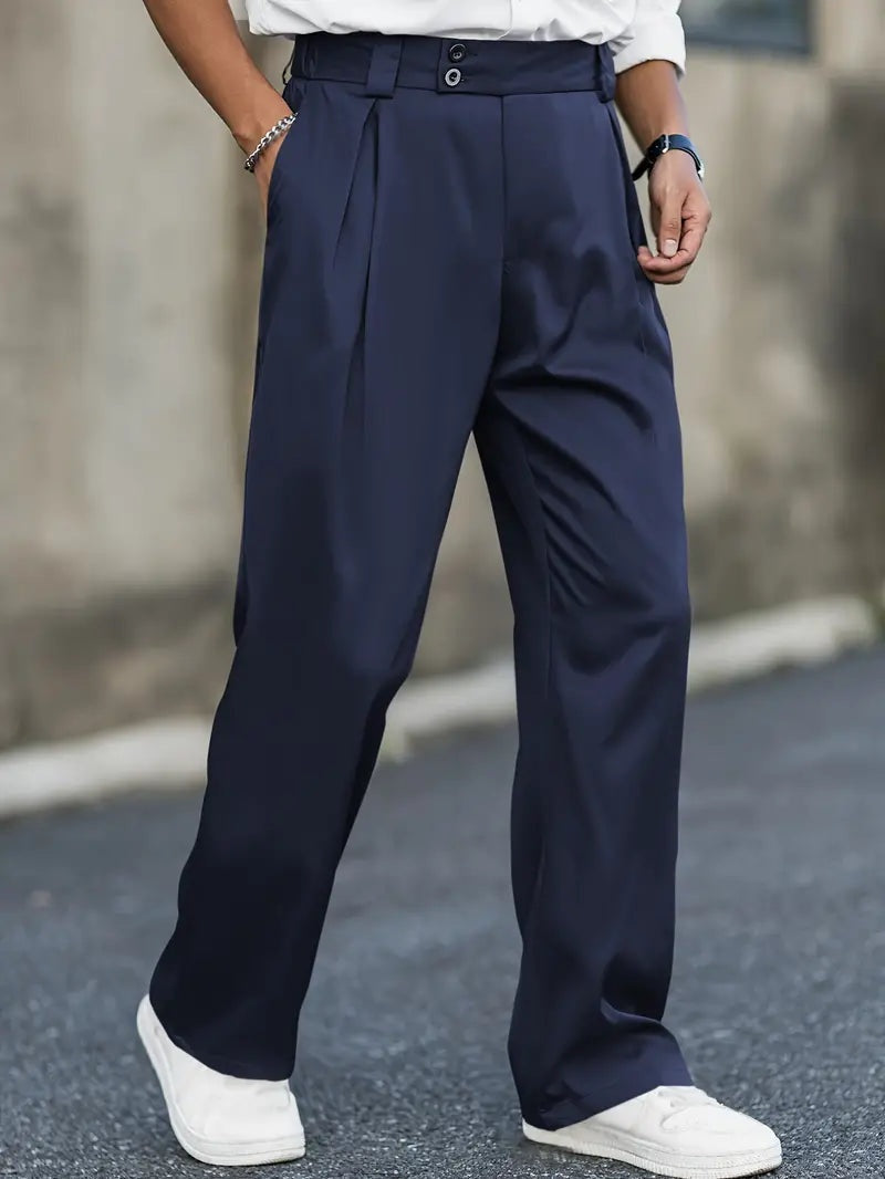 Philip™ | Pantalón de pinzas holgado de hombre con doble botón