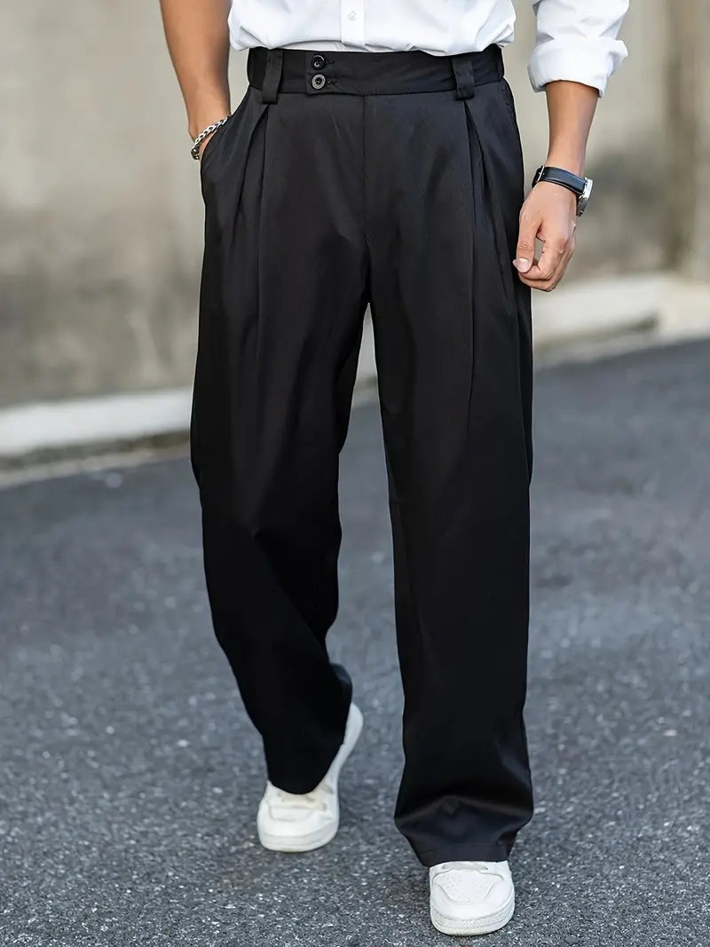 Philip™ | Pantalón de pinzas holgado de hombre con doble botón