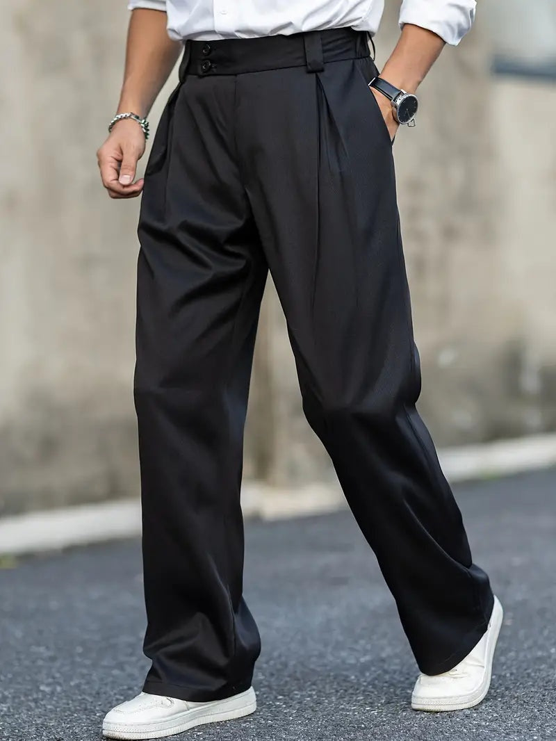 Philip™ | Pantalón de pinzas holgado de hombre con doble botón
