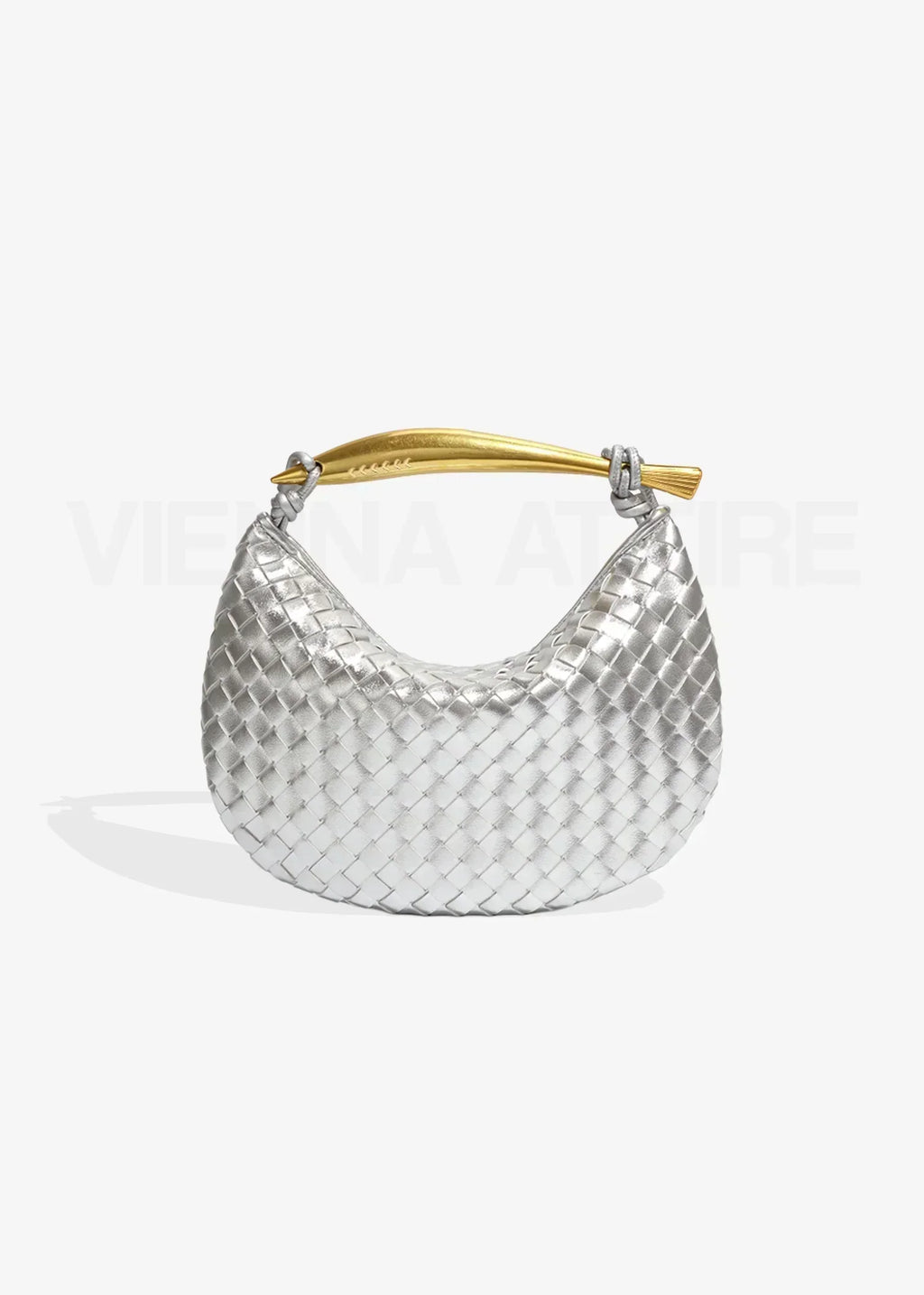 Alejandra - Bolso trenzado con asa dorada - vista 16