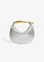 Alejandra - Bolso trenzado con asa dorada - vista 16