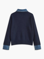 Eloise™ | Jersey de punto con cuello y puños vaqueros