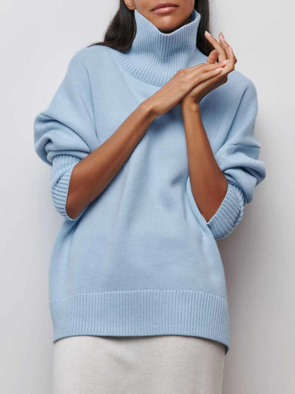 Madison™ | Jersey de cuello alto oversize de punto