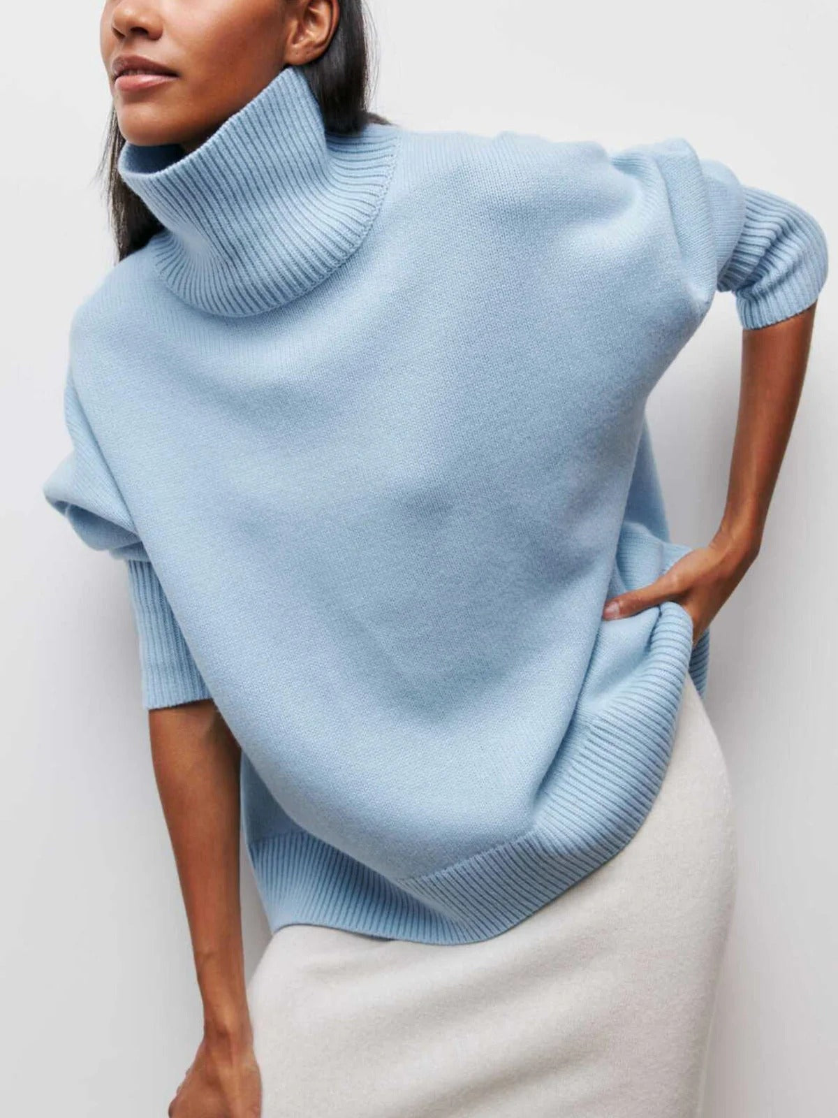Madison™ | Jersey de cuello alto oversize de punto