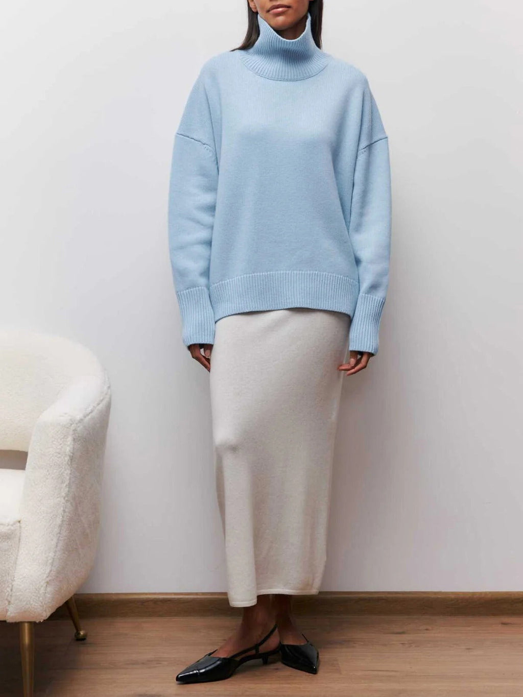 Madison™ | Jersey de cuello alto oversize de punto