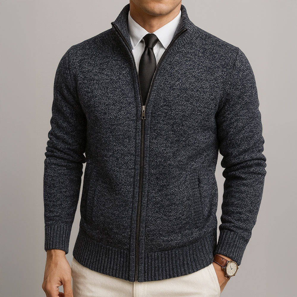 Maxwell™ | Cárdigan de punto con cremallera y cuello alto