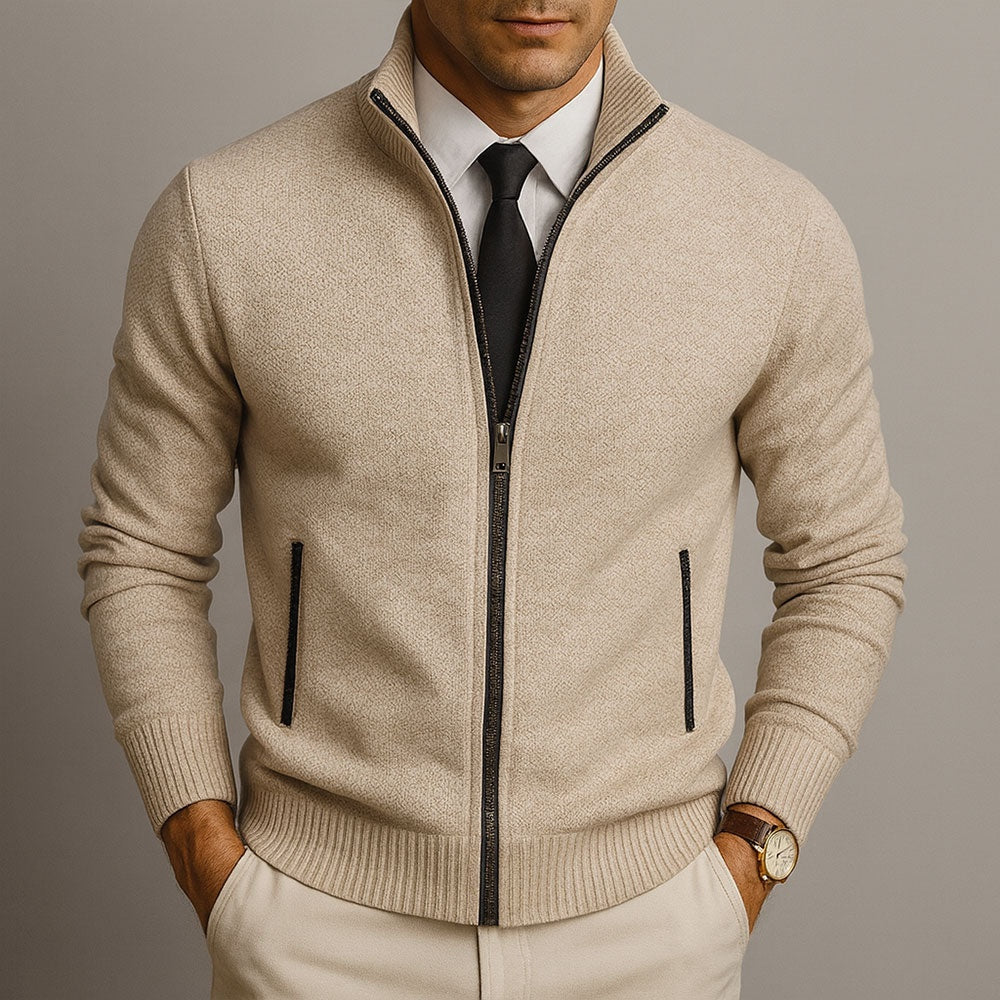 Maxwell™ | Cárdigan de punto con cremallera y cuello alto