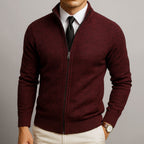Maxwell™ | Cárdigan de punto con cremallera y cuello alto