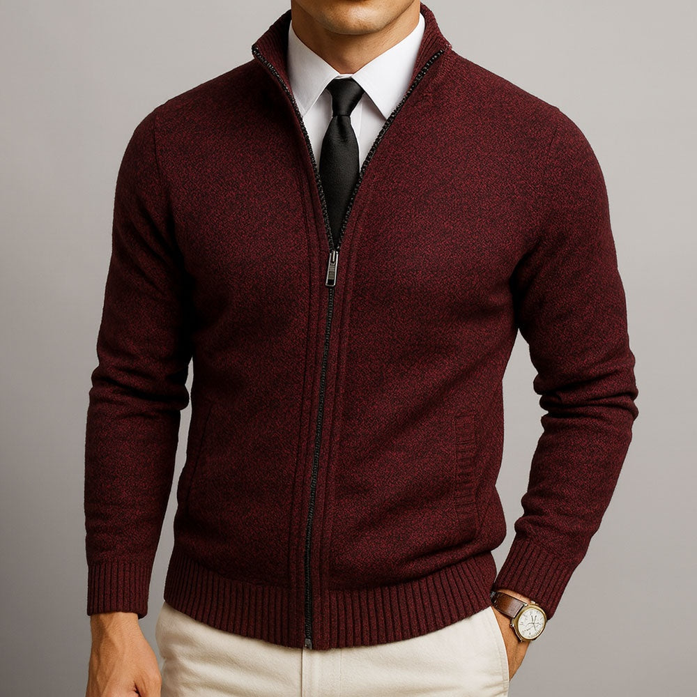 Maxwell™ | Cárdigan de punto con cremallera y cuello alto