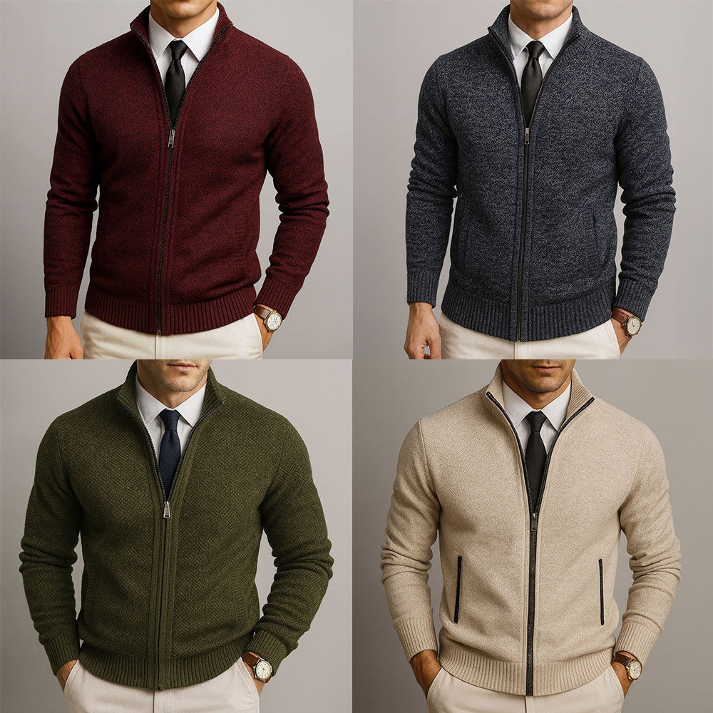 Maxwell™ | Cárdigan de punto con cremallera y cuello alto