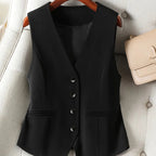 Bradley™ | Chaleco de traje con botones y cuello pico