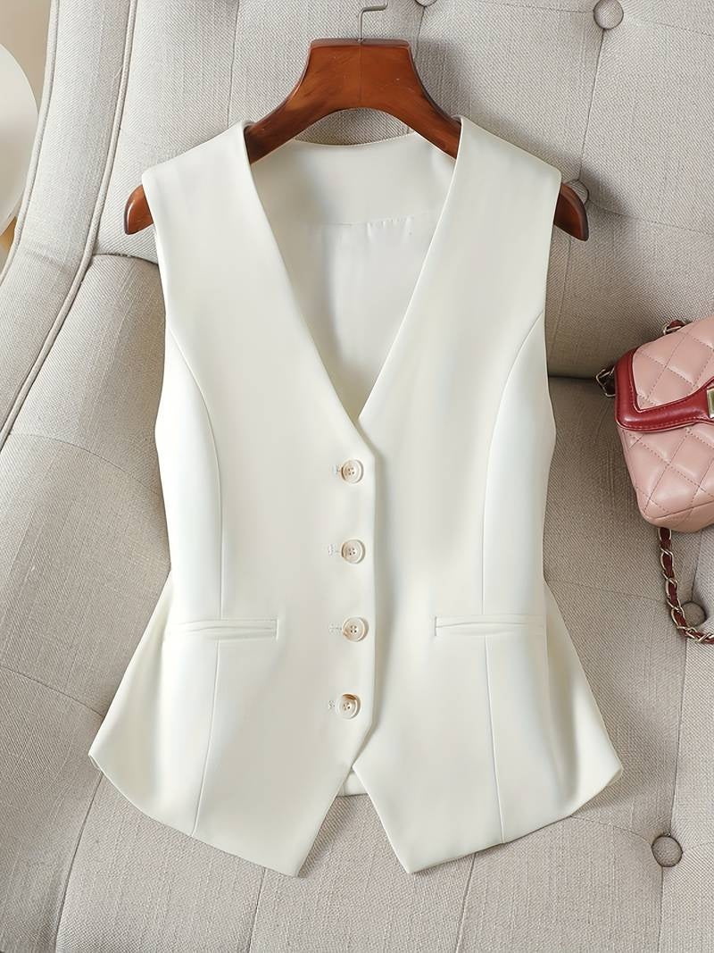 Bradley™ | Chaleco de traje con botones y cuello pico