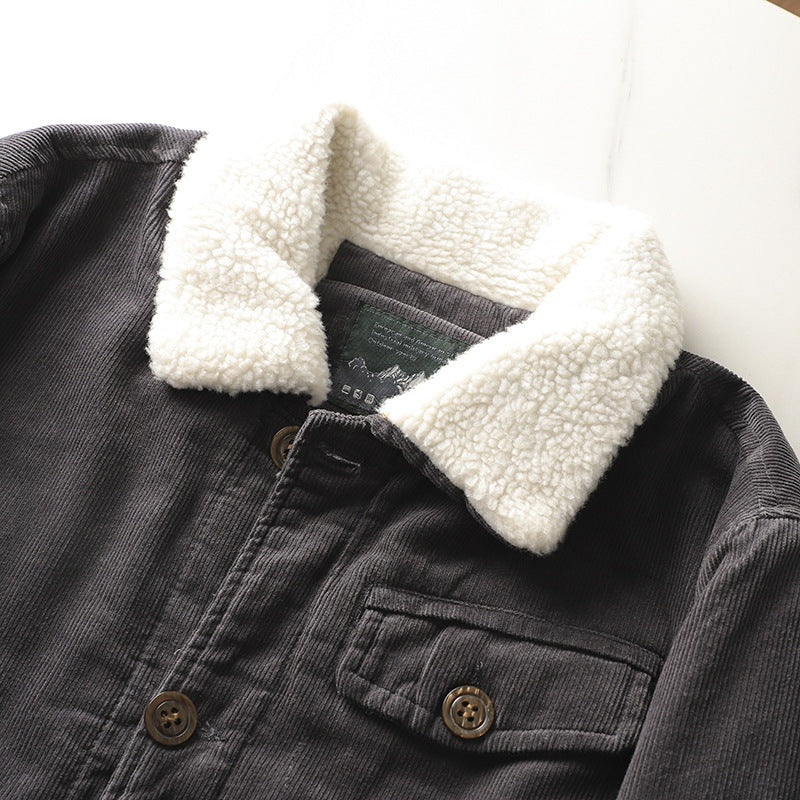 Maxwell™ | Chaqueta corta de pana con forro sherpa