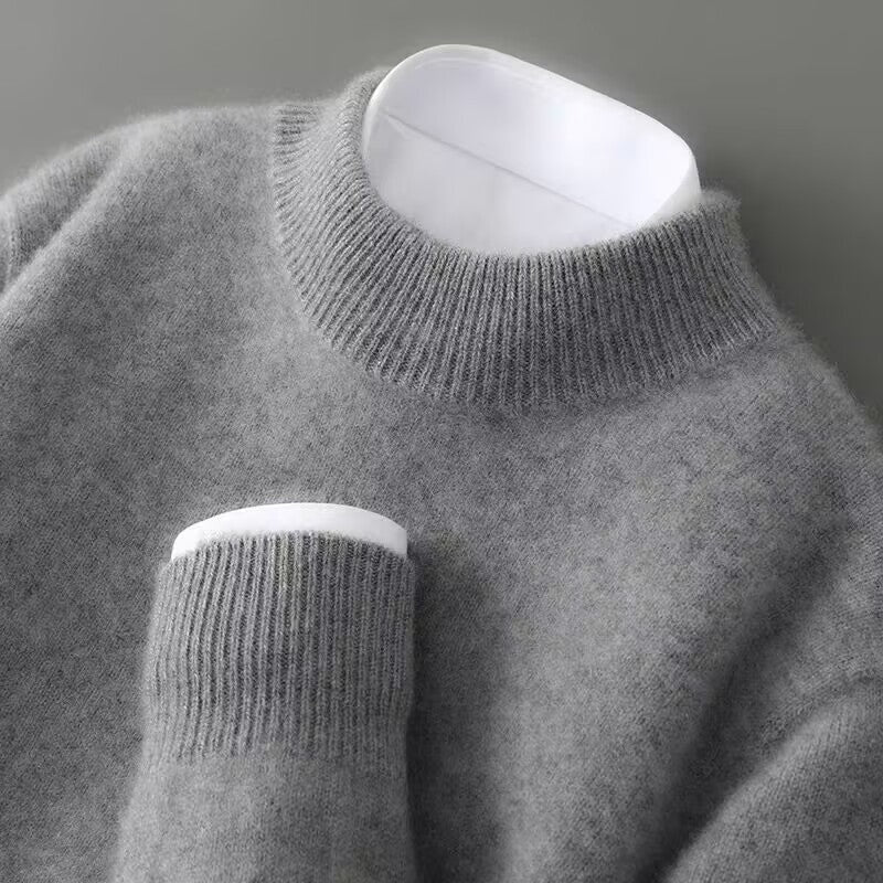 Elijah™ | Jersey de cachemira de cuello redondo y manga larga