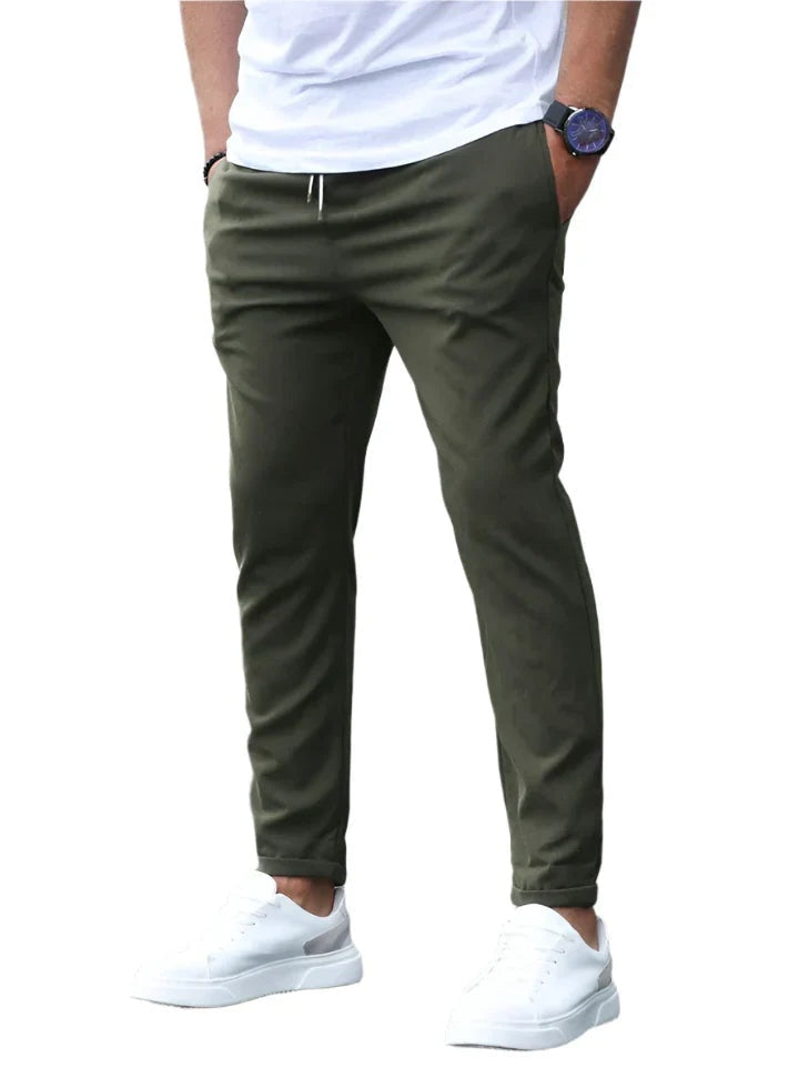 Marcus™ | Pantalón chino slim de algodón elástico