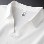 Edward™ | Polo de algodón y seda de manga corta