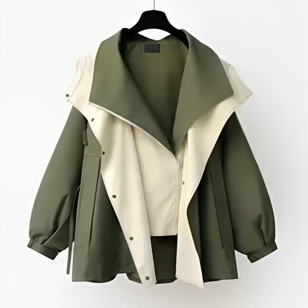 Layla™ | Chaqueta impermeable oversize con cuello de solapa