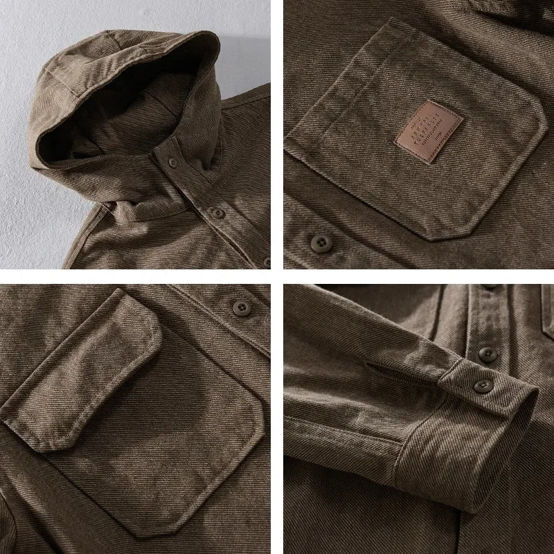 Spencer™ | Sobrecamisa oversize de algodón con capucha