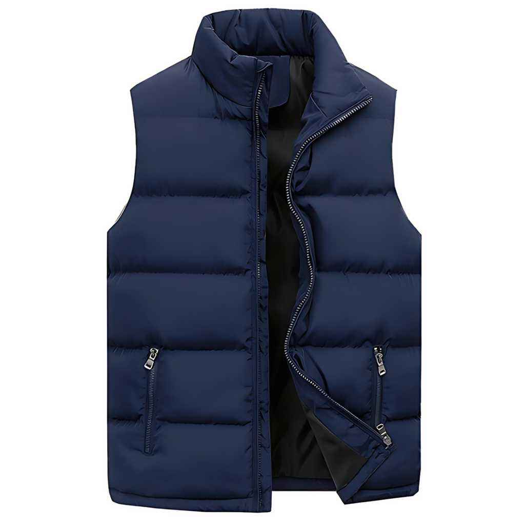 Byron™ | Chaleco acolchado de hombre con cuello alto y cremallera