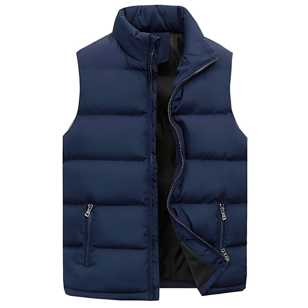 Byron™ | Chaleco acolchado de hombre con cuello alto y cremallera