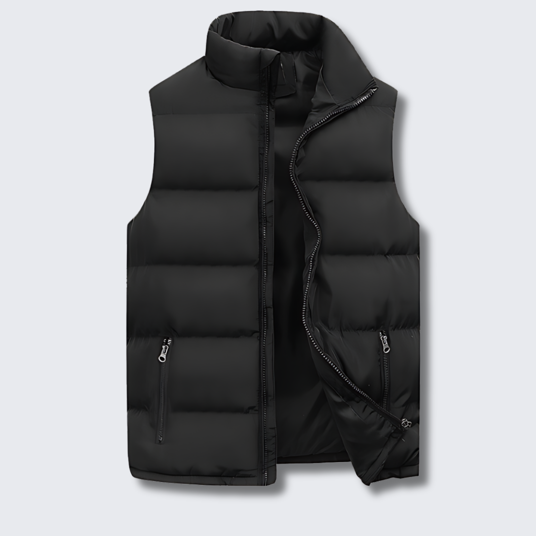 Byron™ | Chaleco acolchado de hombre con cuello alto y cremallera