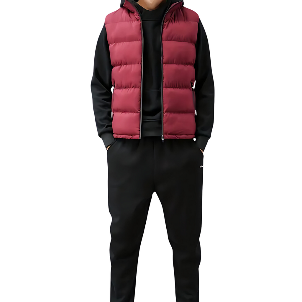 Byron™ | Chaleco acolchado de hombre con cuello alto y cremallera