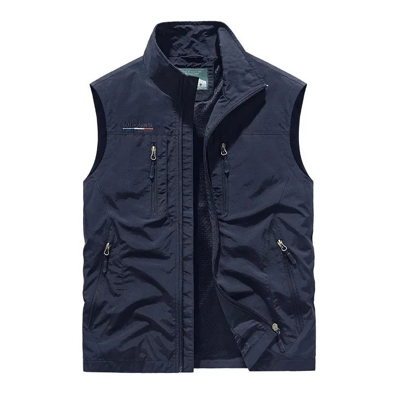 Tristan™ | Chaleco multibolsillos de nailon con cuello alto
