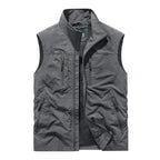 Tristan™ | Chaleco multibolsillos de nailon con cuello alto
