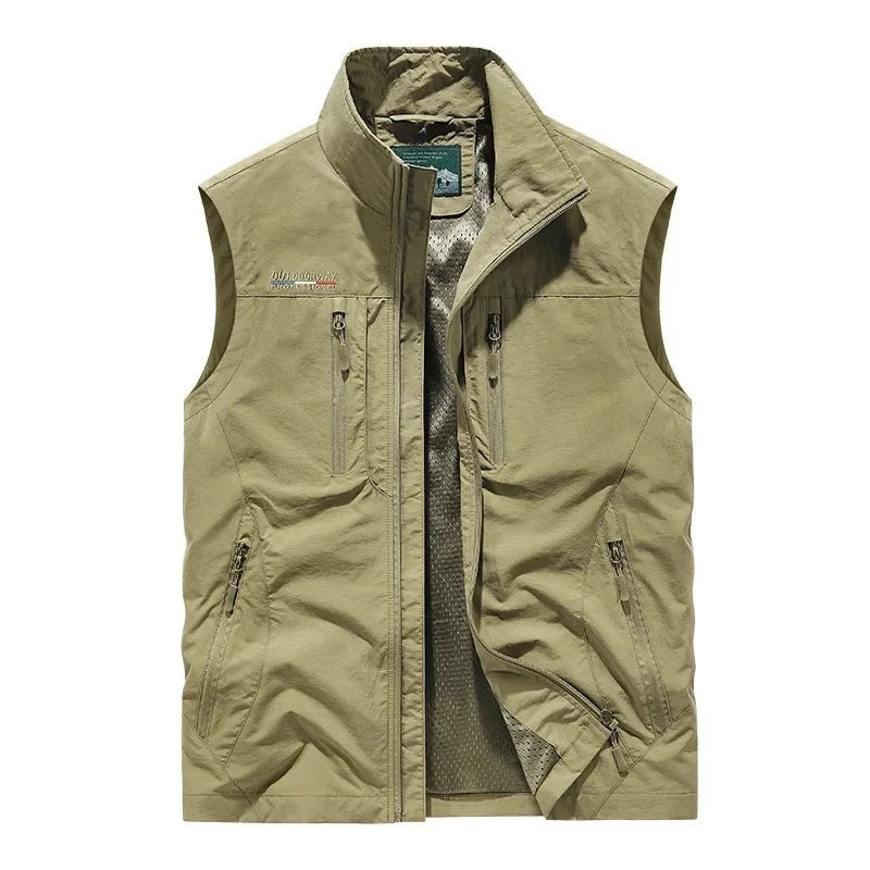 Tristan™ | Chaleco multibolsillos de nailon con cuello alto