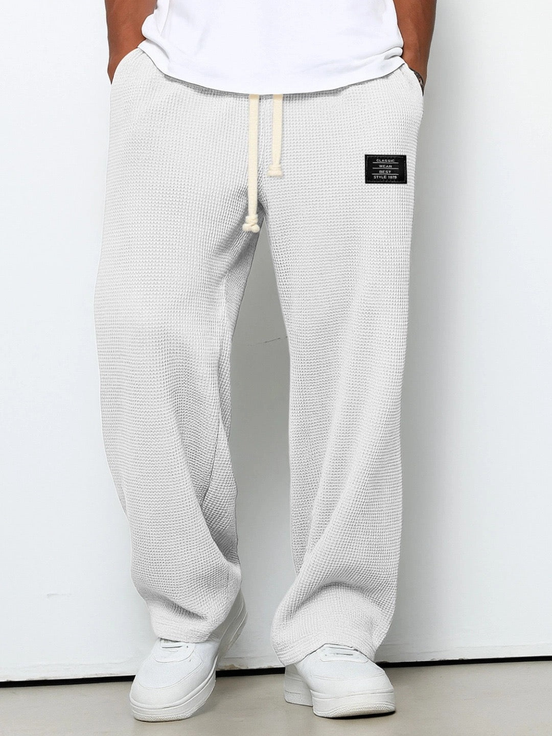 Micah™ | Pantalón deportivo de tejido waffle con cordón